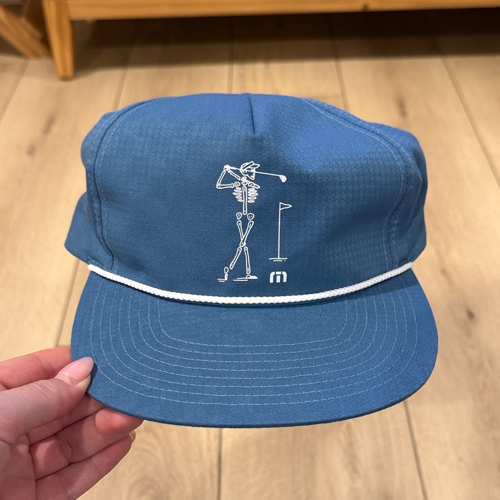 Travis Mathew Blue Rope-Trim Golf Skeleton Cap